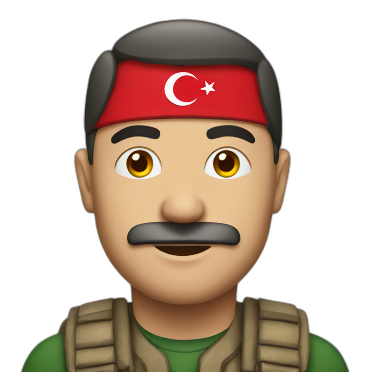 man with Turkiye flag emoji