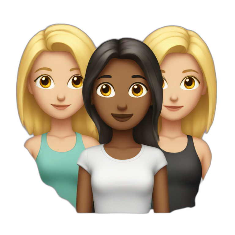 three girls  emoji