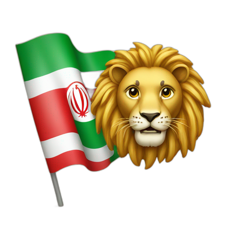 Iran, lion and sun flag emoji
