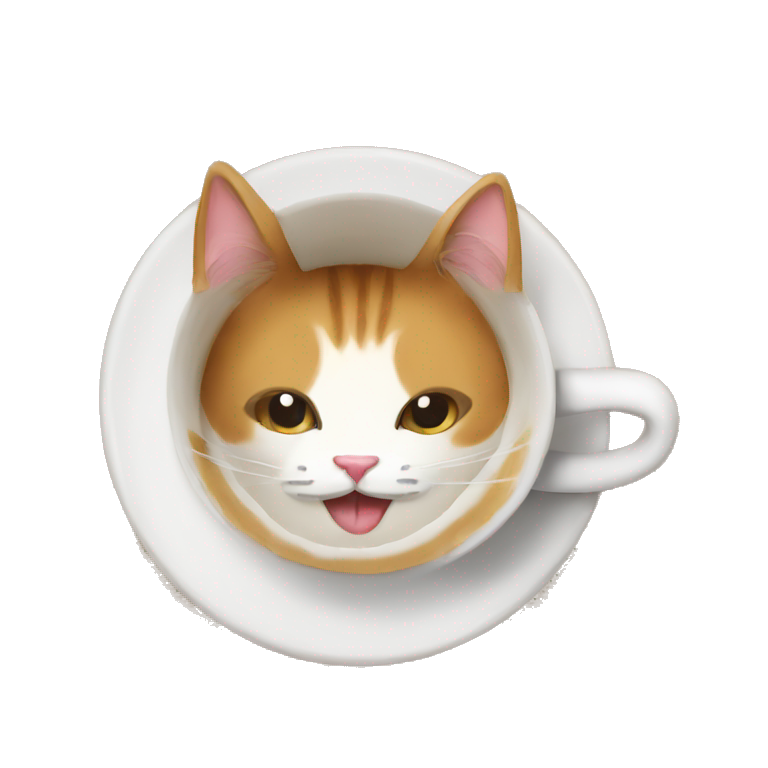 Cat having coffee  emoji