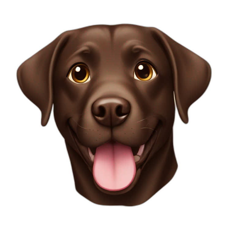 Happy-chocolate-labrador emoji