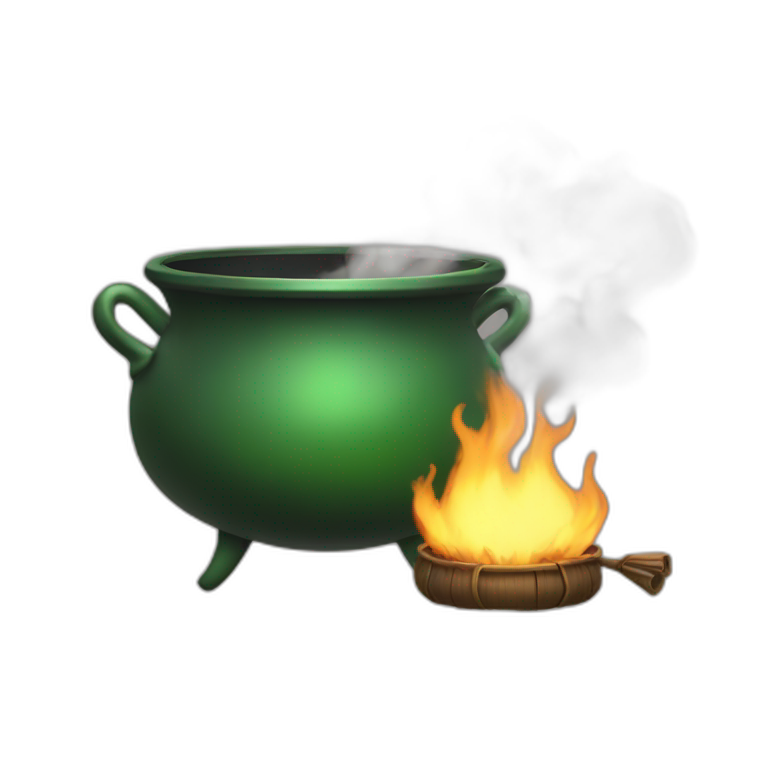 caldron with smoke green emoji