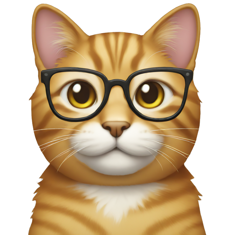 cat with glasses  emoji