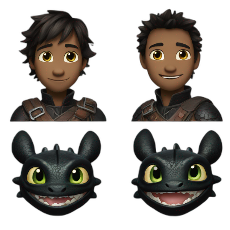 how to train your dragon toothless emoji