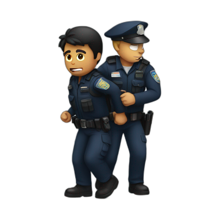 police arresting terrorist emoji