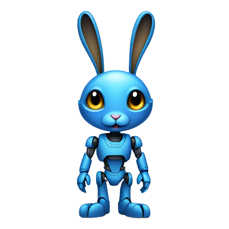 Blue robot bunny emoji