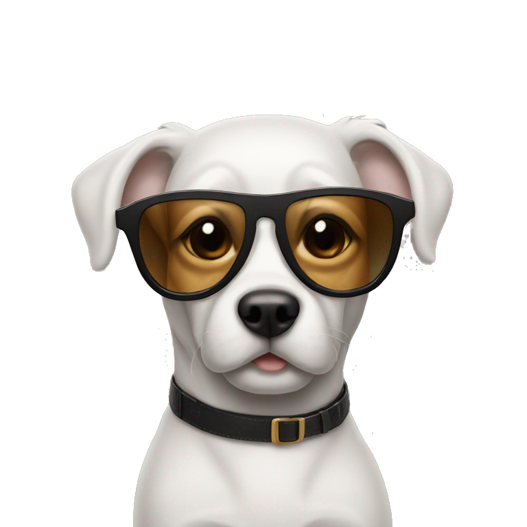 Dog wearing sunglasses  emoji