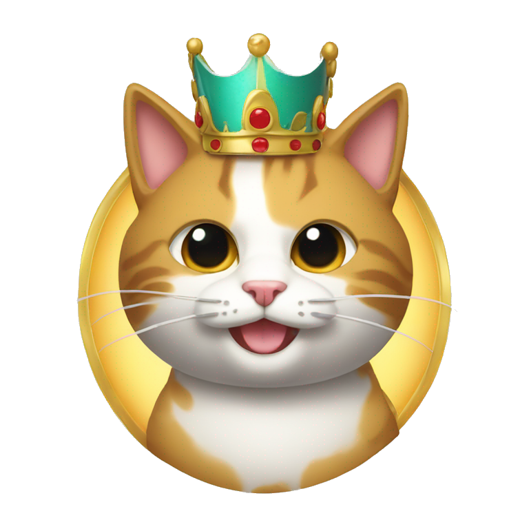 Gato enojado con corona emoji