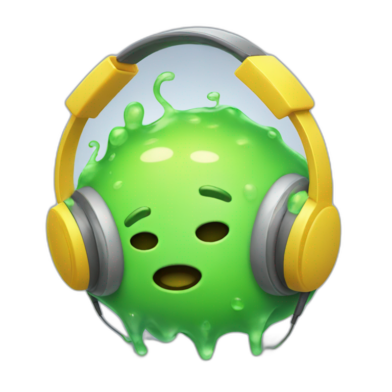 chill blob with headphones emoji