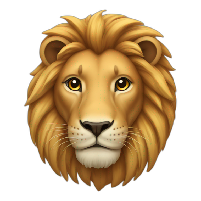 A lion looks like a horse emoji