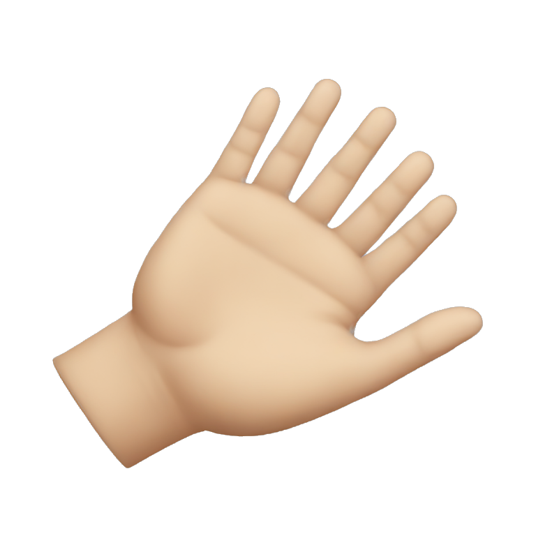 hand showing bigger emoji