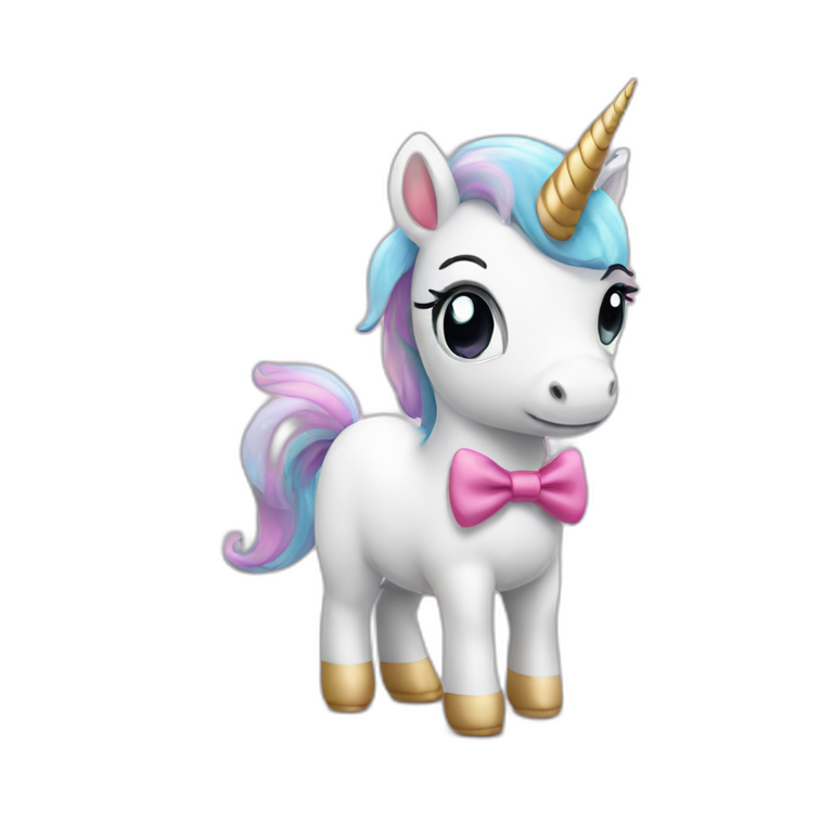 cute Unicorn with a bowtie emoji