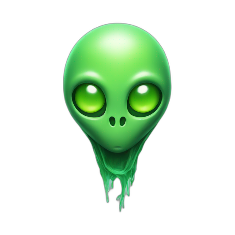 green portal with alien head emoji