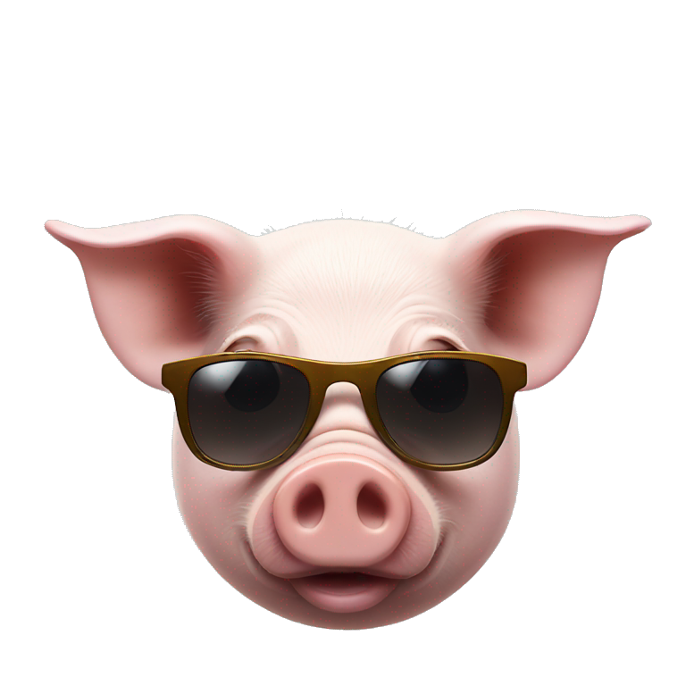 pig wearing sunglasses emoji