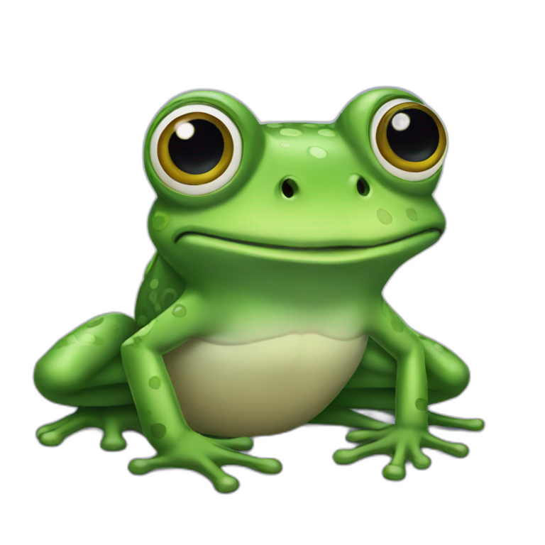 frog big eyes emoji