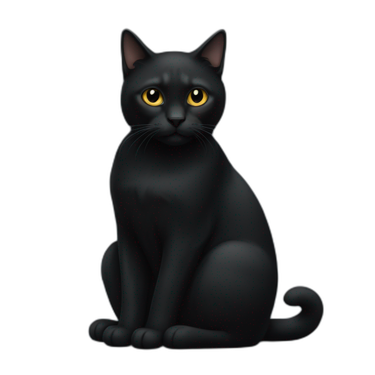 black-cat-full-body-without-tail emoji