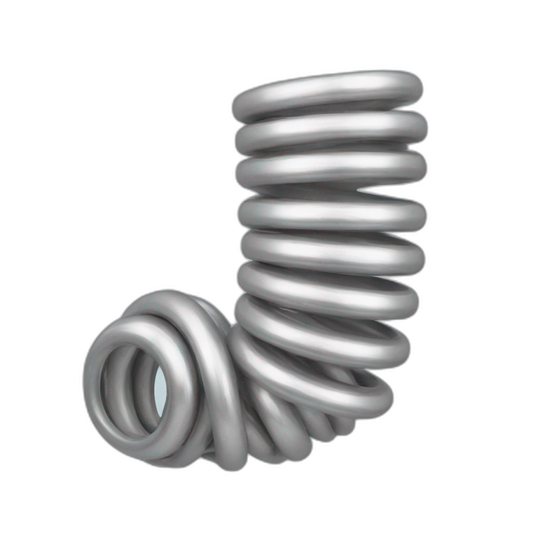Silver Slinky toy emoji