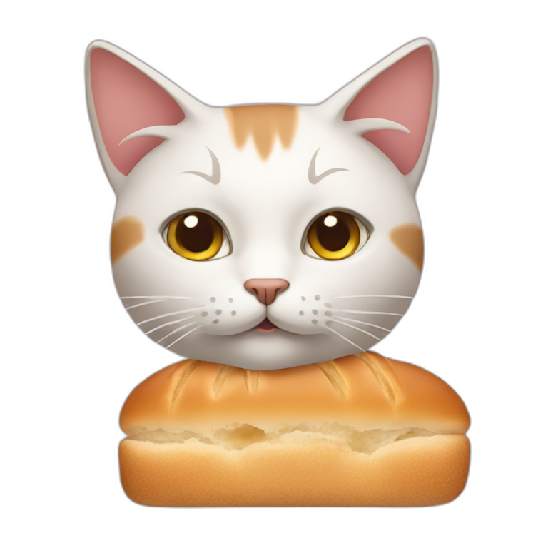 Cat whith bread emoji