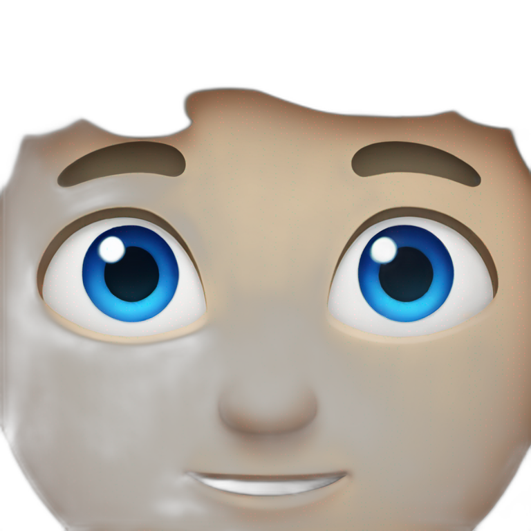 A guy with blue eyes emoji