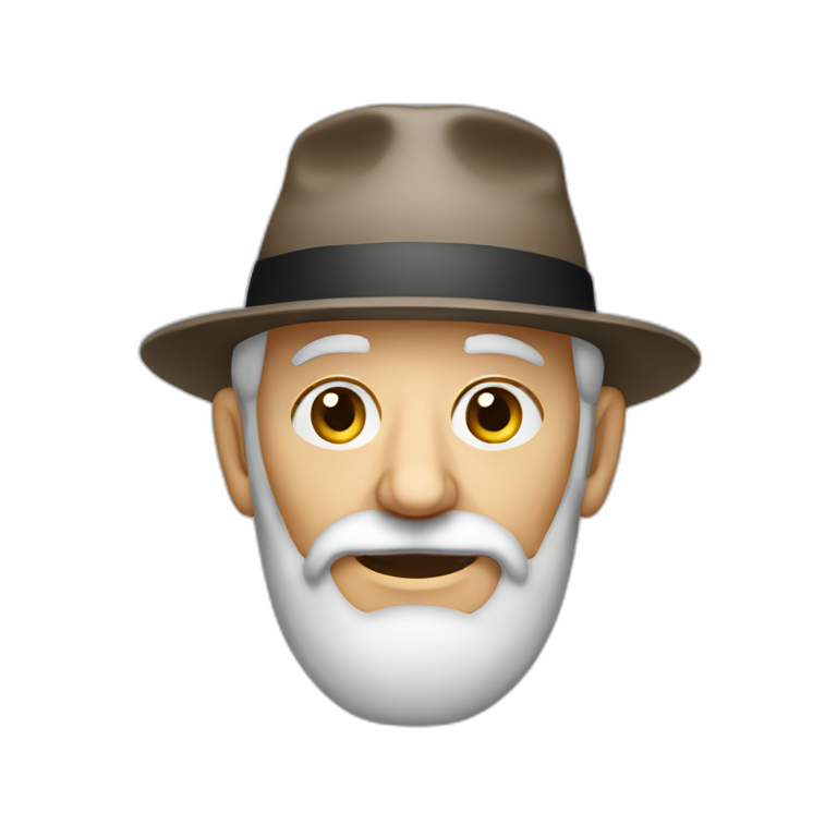 old jew with jewish cap emoji