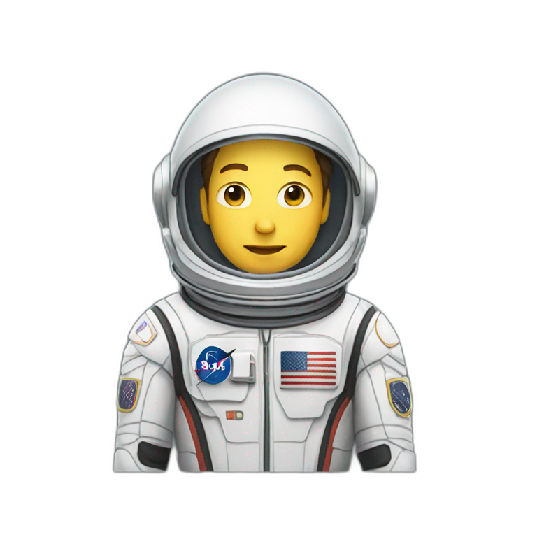 Elon musk with a space suit  emoji
