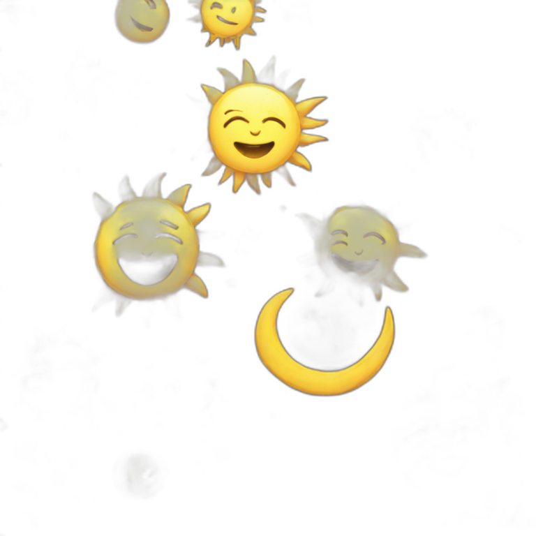 Sun and moon  emoji