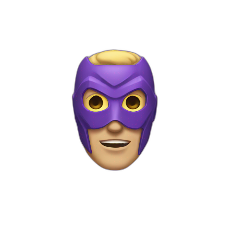 purple superhero mask emoji
