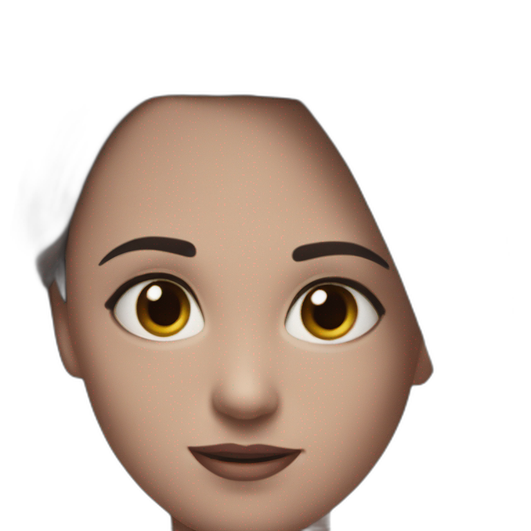 confident brown-eyed girl with short hair emoji