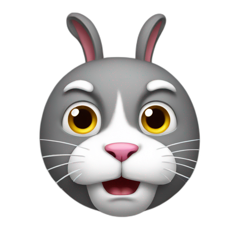Angry rabbit  emoji