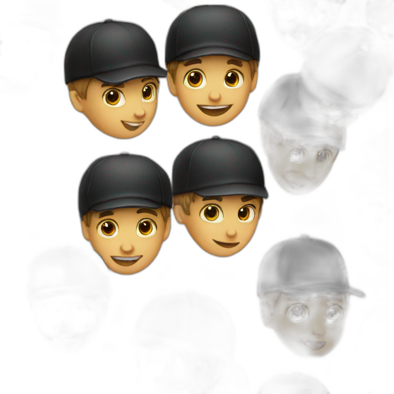 Boy with black cap hat emoji