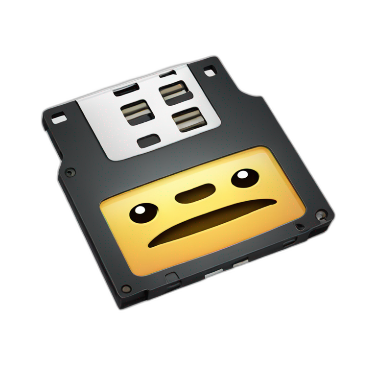 grinning retro floppy disk emoji