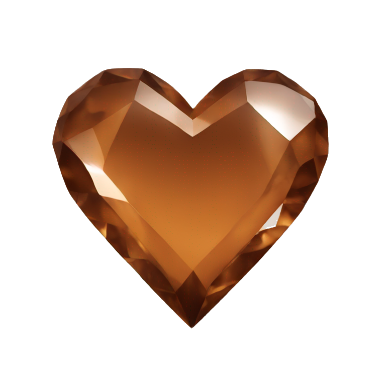 Brown crystal heart emoji