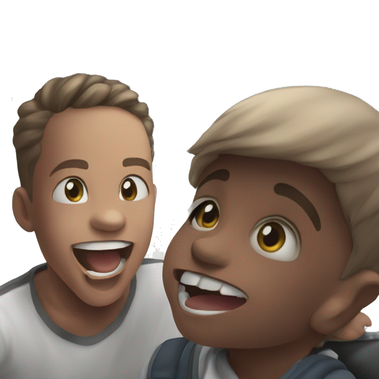 adorable boys smiling together emoji