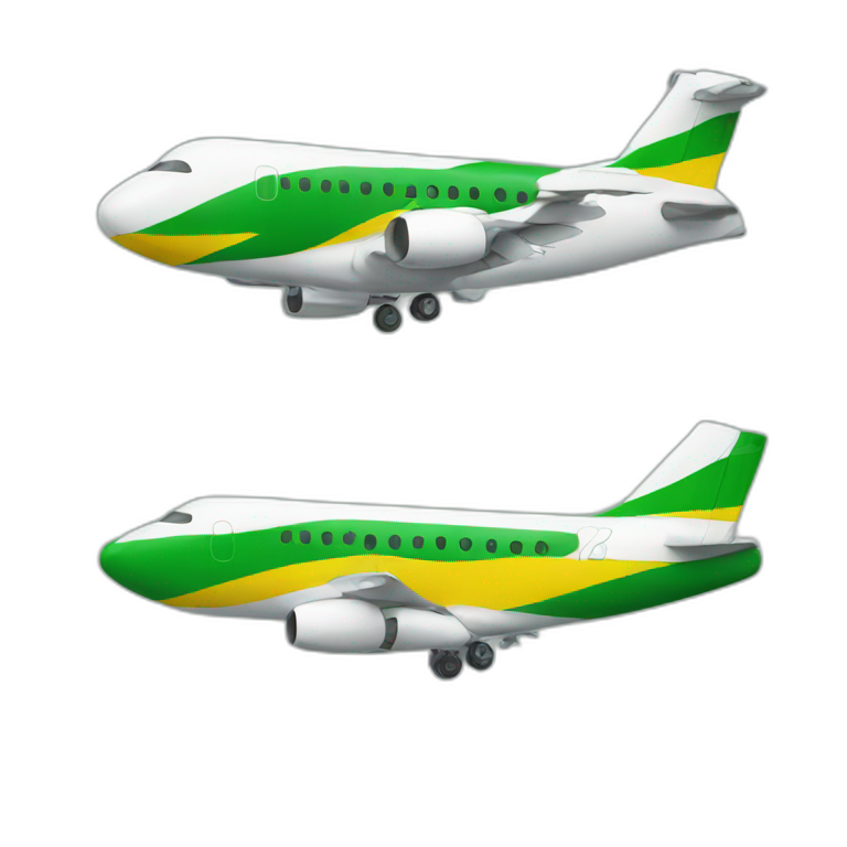 Brazil-flag airplane emoji