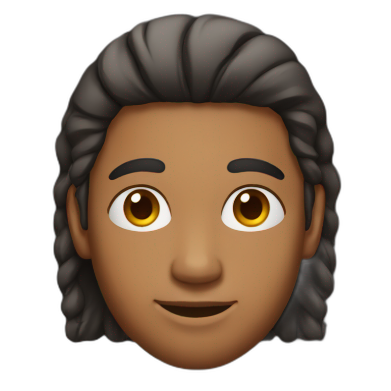 indian guy with middle part hair emoji