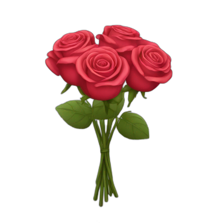Bouquet of rose red emoji