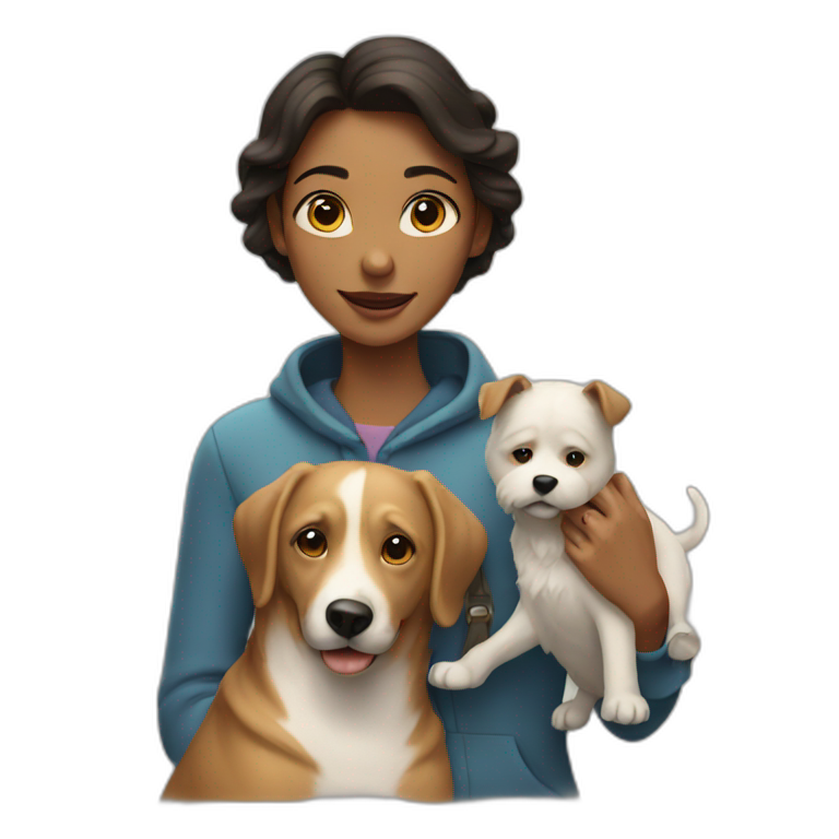 Dog + woman emoji