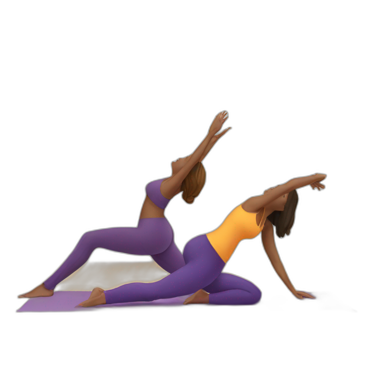 two women yoga emoji