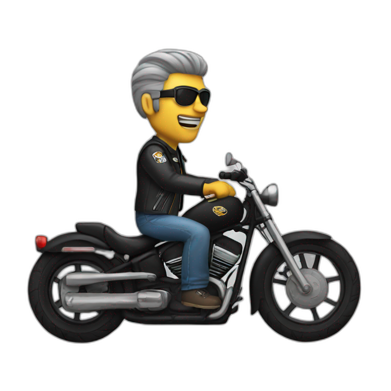 biker cool old emoji