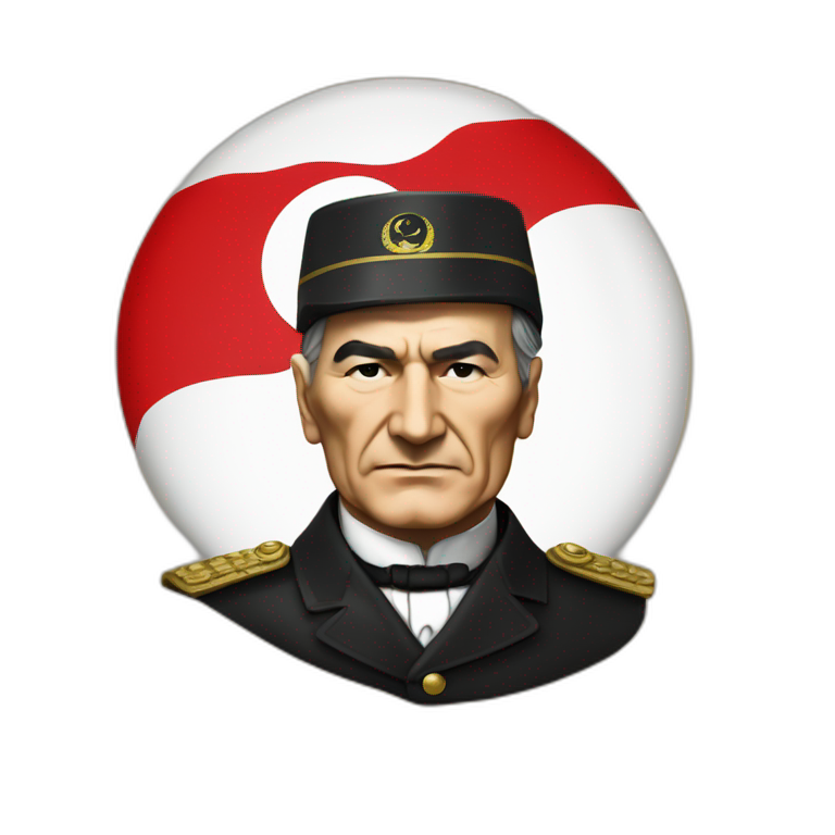 Mustafa Kemal Atatürk And Turkish Flag emoji