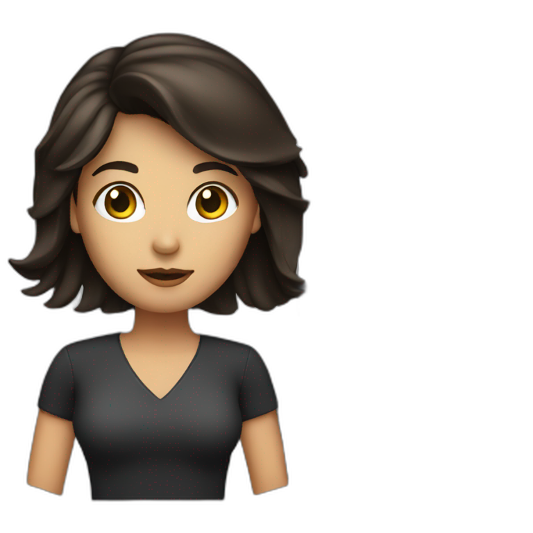 brunette computer woman emoji