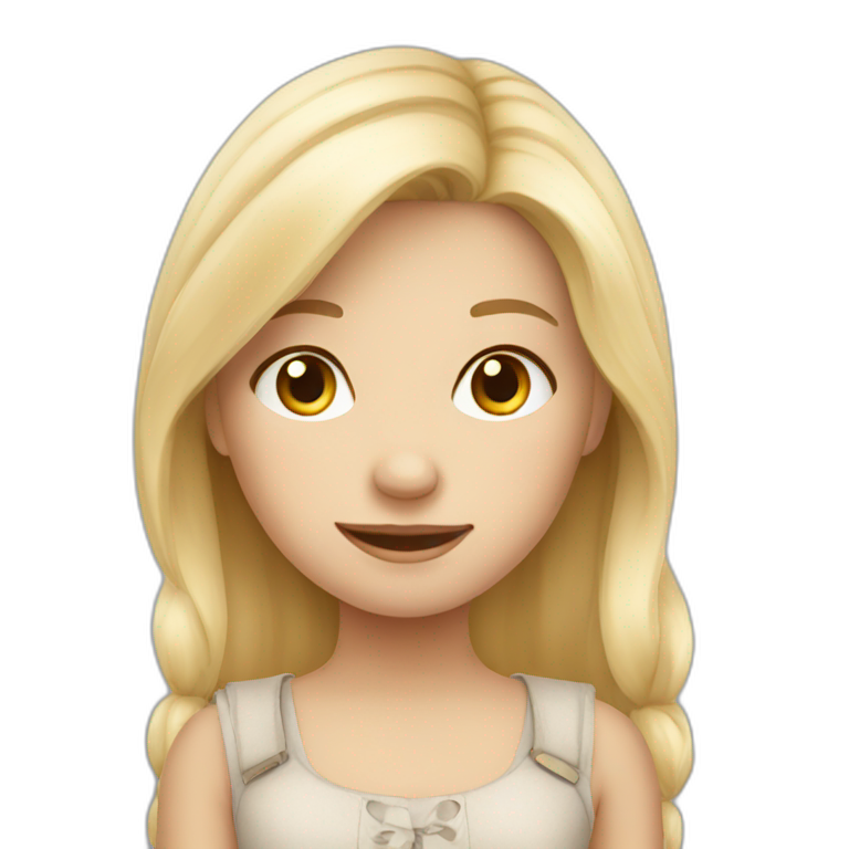 Cute blond Norwegian girl emoji