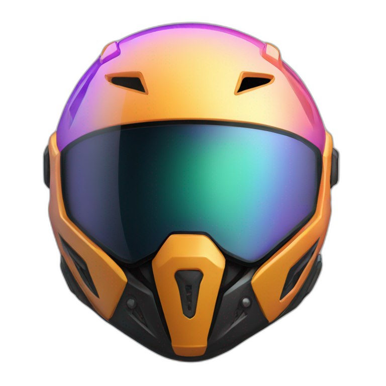 deep prismatic motorcycle helmet emoji