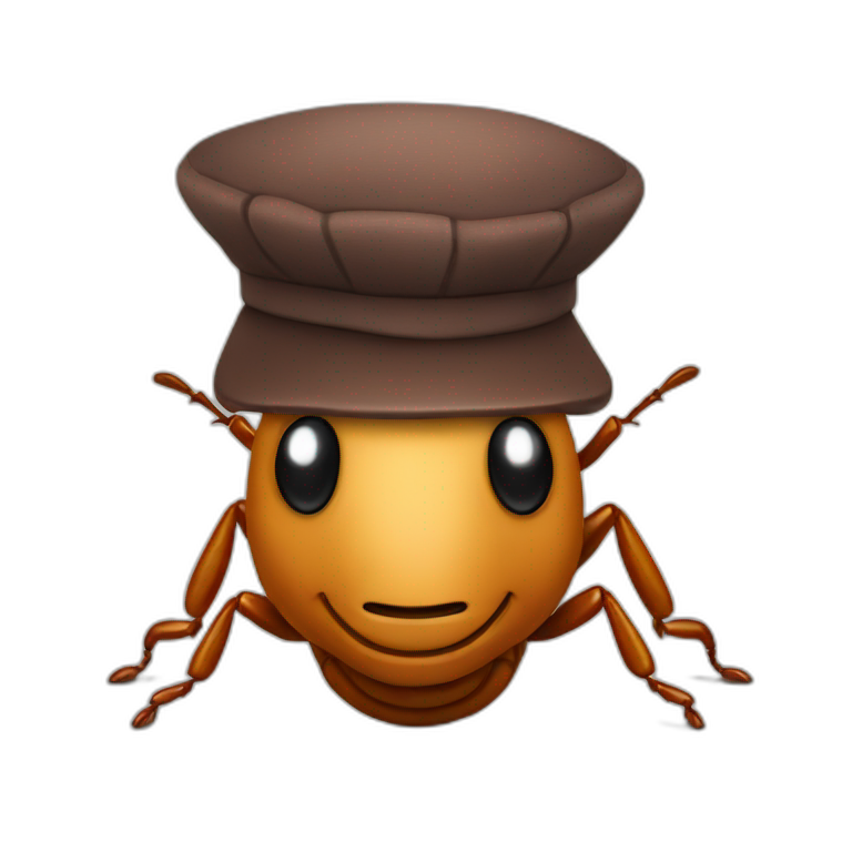 cockroach in a beret emoji