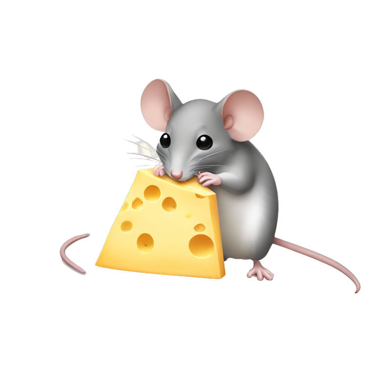 mouse sniffing cheese emoji
