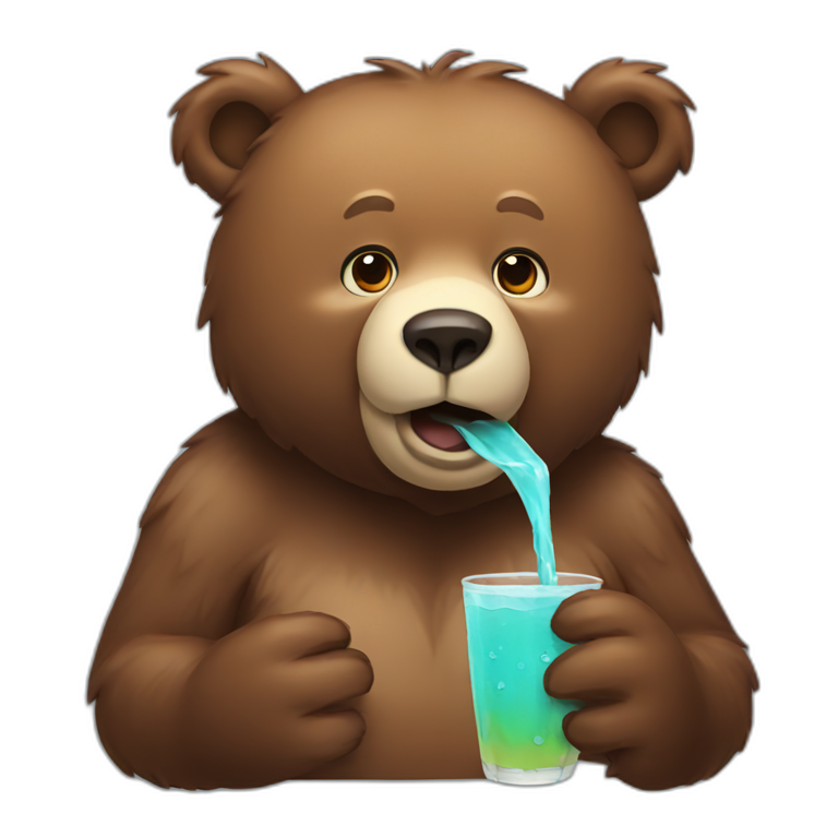 bear drinking bear emoji