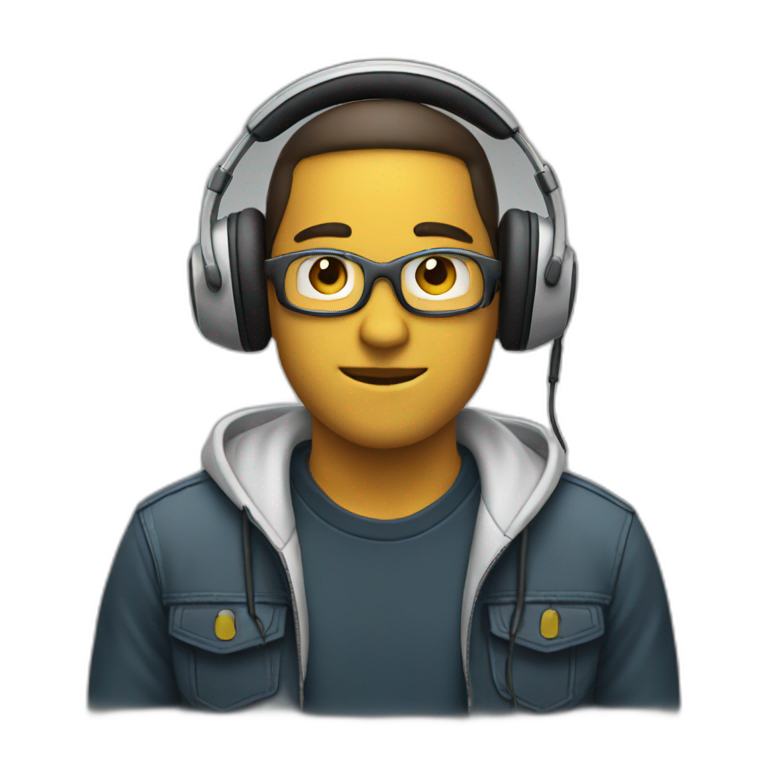 person - with headphones emoji