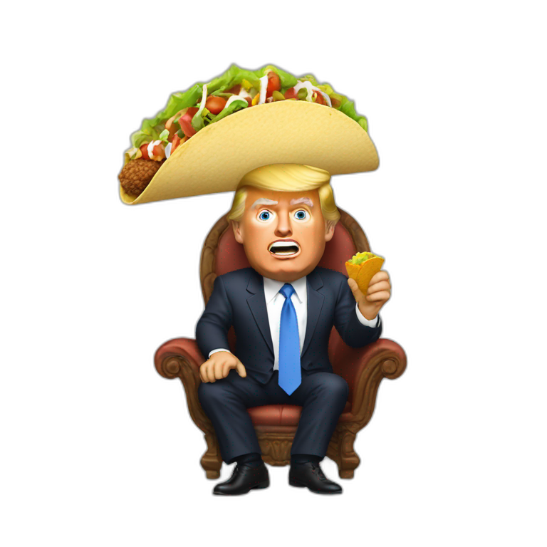Donal trump eating tacos emoji