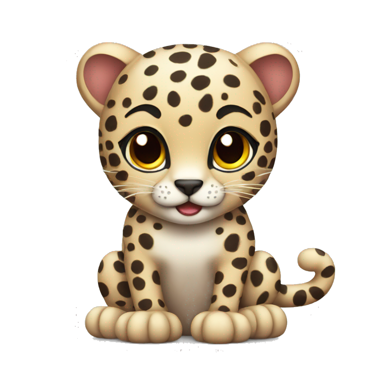 cute kawaii ghepard emoji