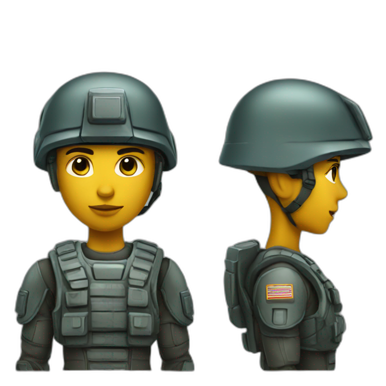 Futuristic soldier emoji